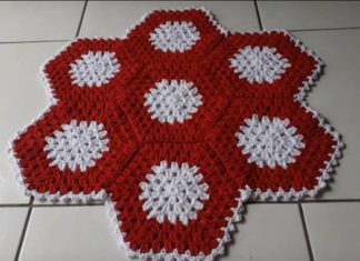 Como fazer Tapete de Crochê Hexagonal